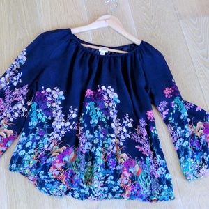 Merona floral swing blouse